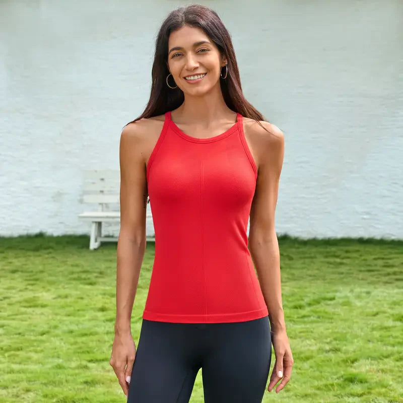 Built-In Bra Racerback Sports Cami Top