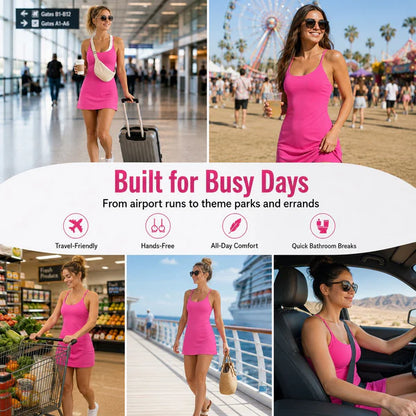 Free-Flow 3-in-1 Tummy Control Athletic Dress