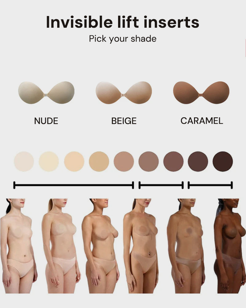 Front Closure Adhesive Invisible Push-Up Bra