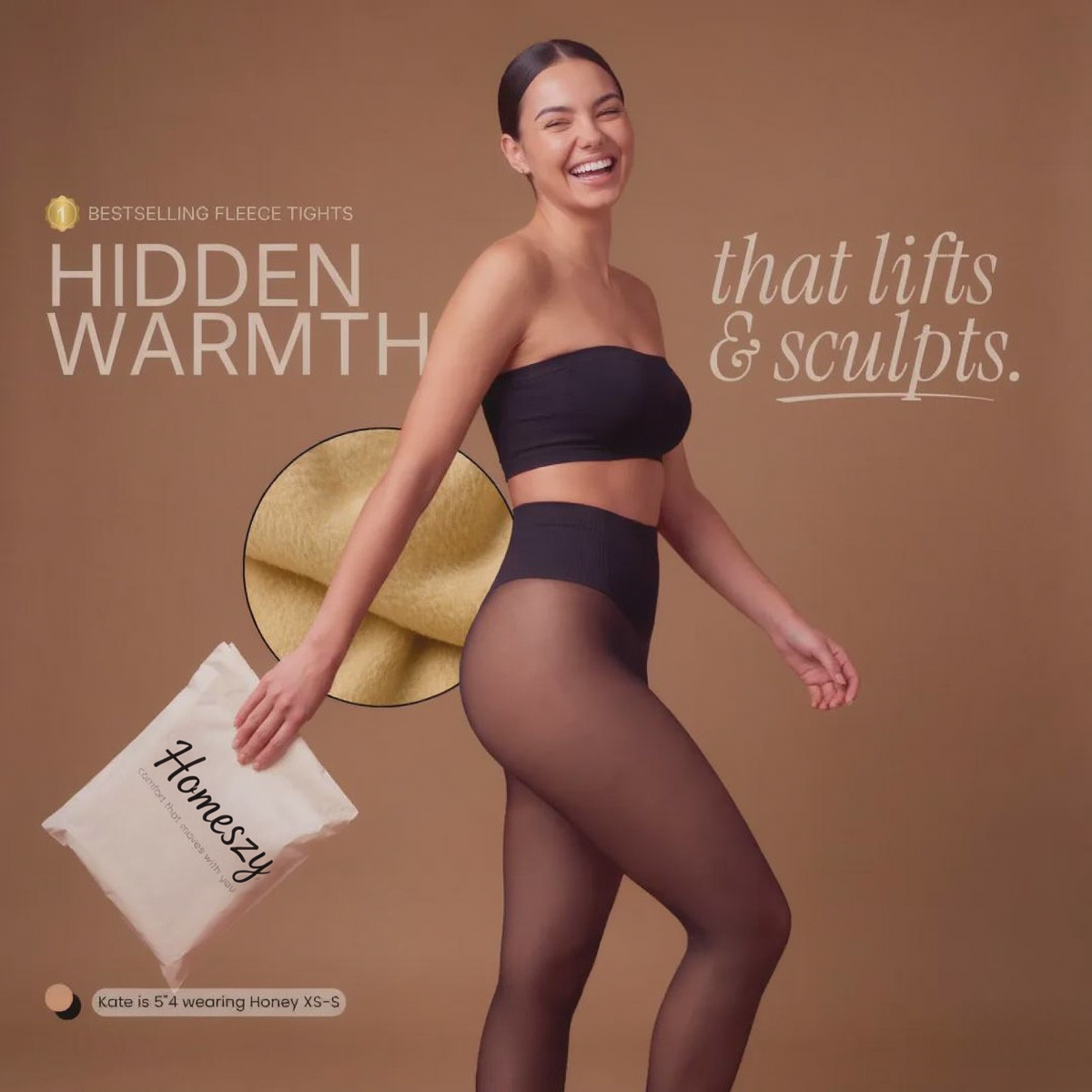Fleece-lined Shaping Tights