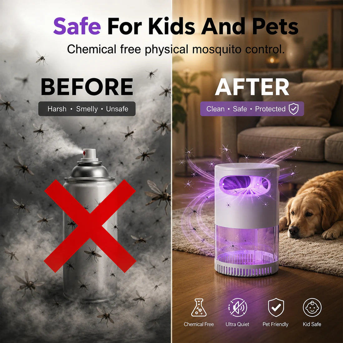 2026 Hot Seller🥳💞Over 50,000 Units Sold!👵❤️ 50% OFF TODAY! 💡USB-Powered Mosquito Trap🦟