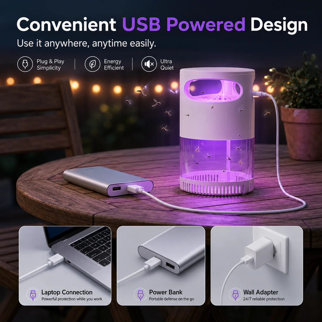 2026 Hot Seller🥳💞Over 50,000 Units Sold!👵❤️ 50% OFF TODAY! 💡USB-Powered Mosquito Trap🦟