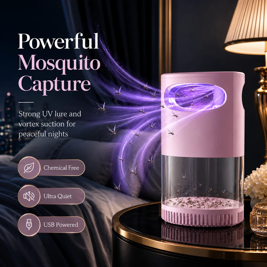 2026 Hot Seller🥳💞Over 50,000 Units Sold!👵❤️ 50% OFF TODAY! 💡USB-Powered Mosquito Trap🦟