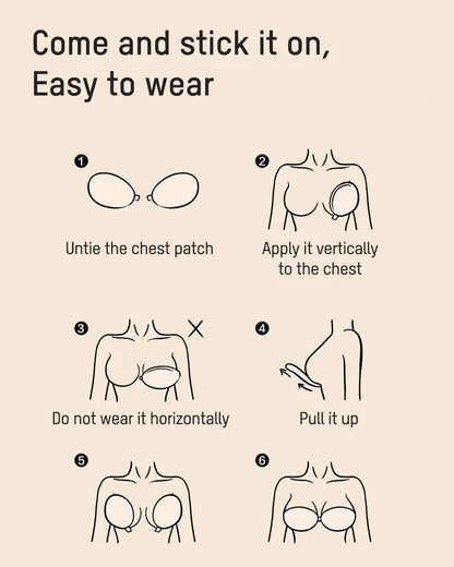 Front Closure Adhesive Invisible Push-Up Bra