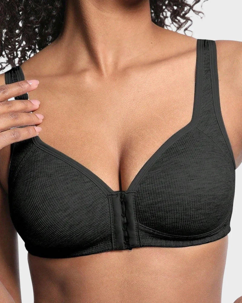 Front Closure Wireless Support Bra – Easy-On Design, Lift & All-Day Comfort