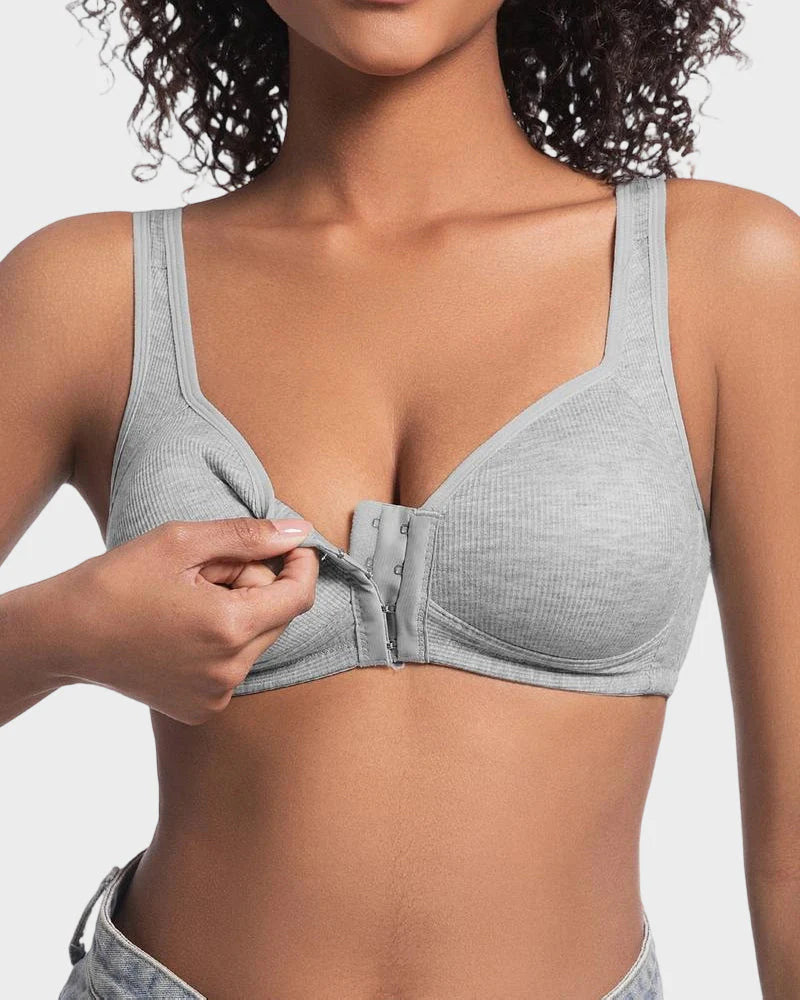 Front Closure Wireless Support Bra – Easy-On Design, Lift & All-Day Comfort