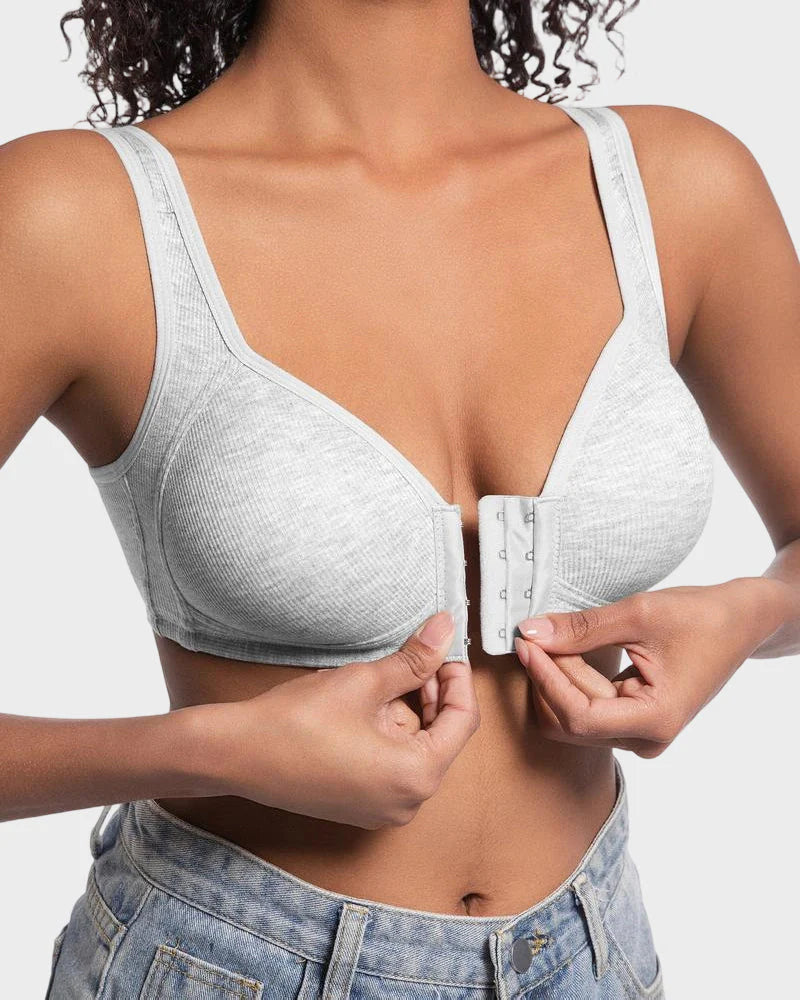 Front Closure Wireless Support Bra – Easy-On Design, Lift & All-Day Comfort