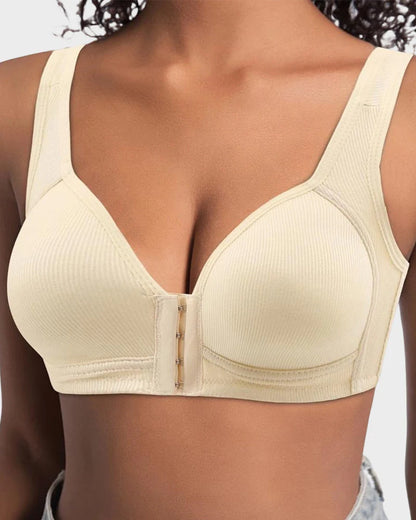 Front Closure Wireless Support Bra – Easy-On Design, Lift & All-Day Comfort