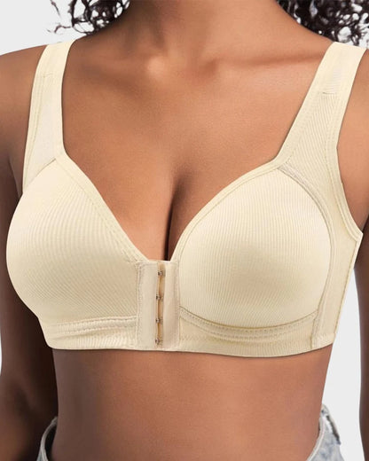 Front Closure Wireless Support Bra – Easy-On Design, Lift & All-Day Comfort