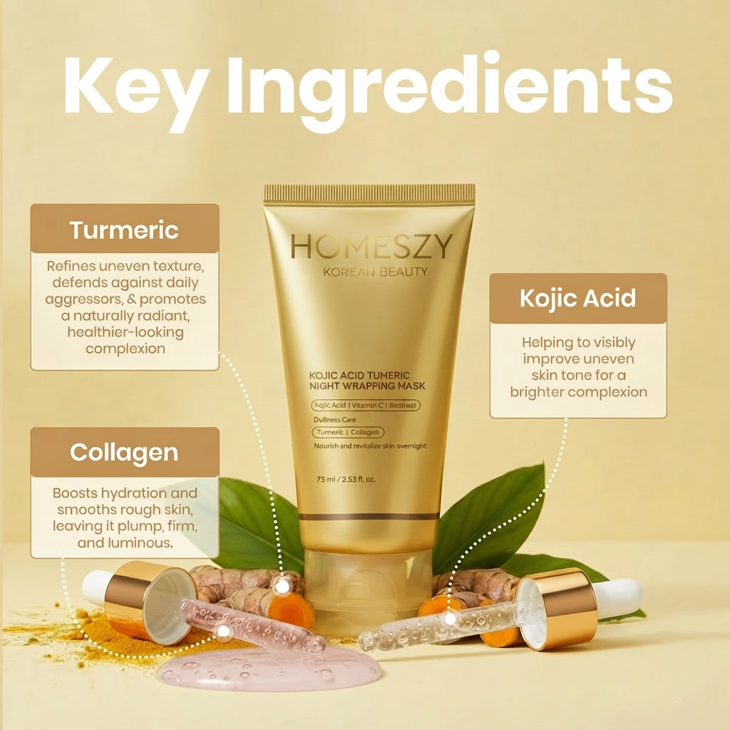 Korean Kojic Acid Turmeric Wrapping Mask