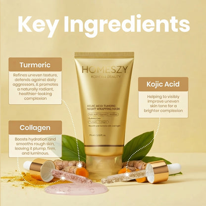 Korean Kojic Acid Turmeric Wrapping Mask