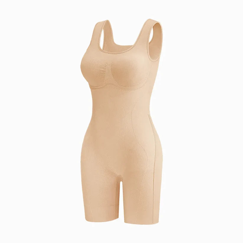 Tummy Control Butt Lifter Faja Bodysuit, Back Support Scrunch Back Open Design