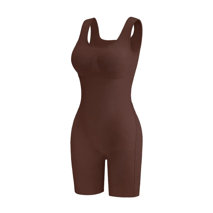Tummy Control Butt Lifter Faja Bodysuit, Back Support Scrunch Back Open Design