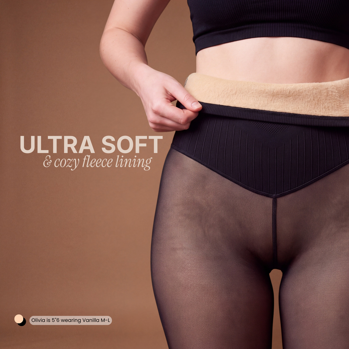 Fleece-lined Shaping Tights