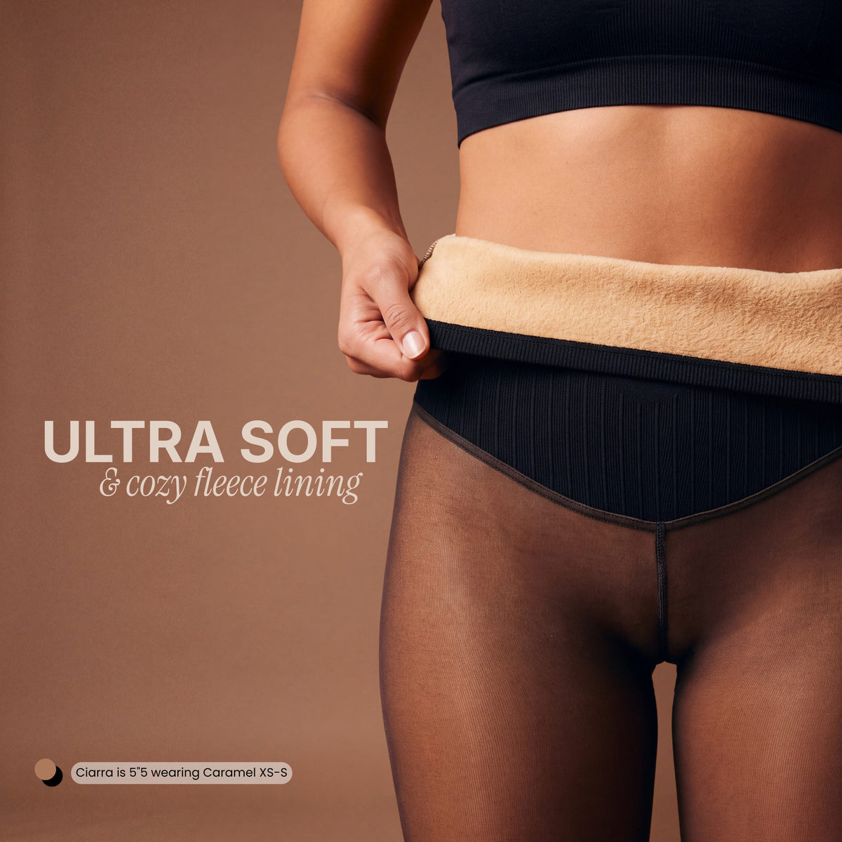 Fleece-lined Shaping Tights