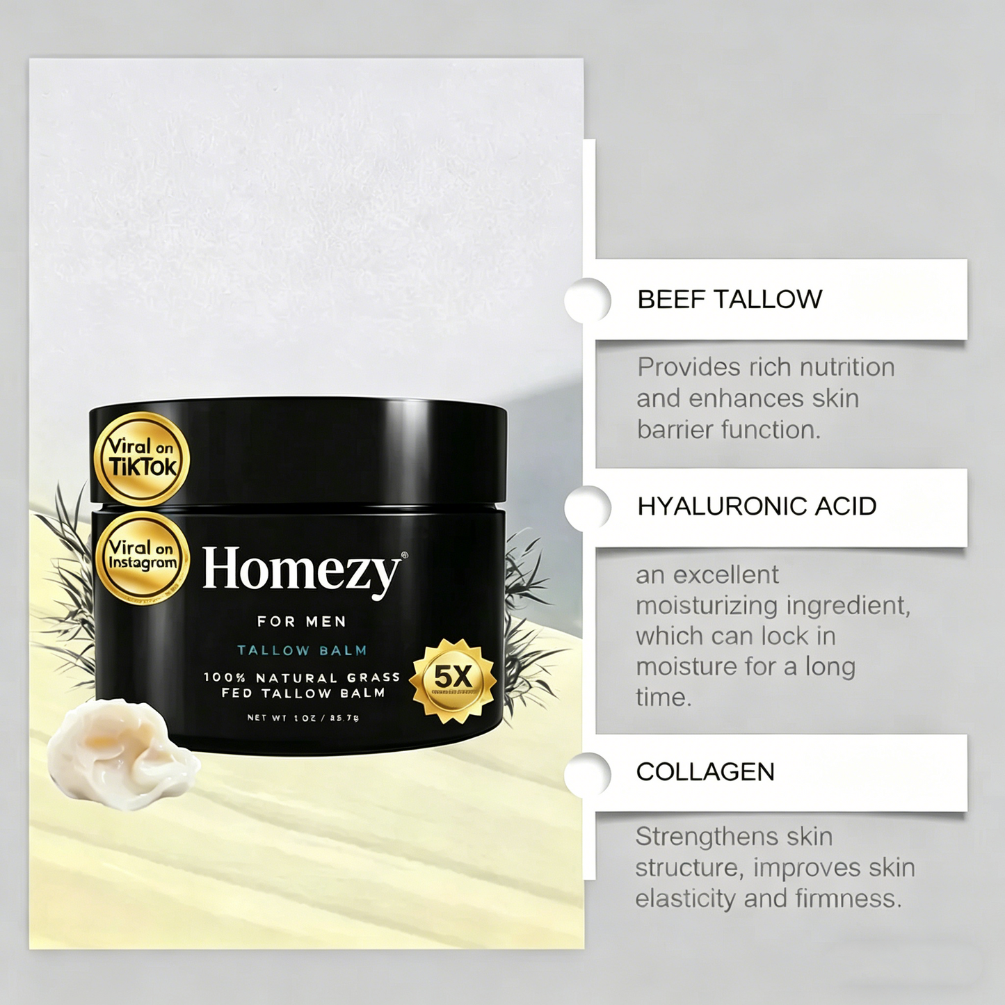 Wrinkle Repair Tallow Balm | Designed for Men